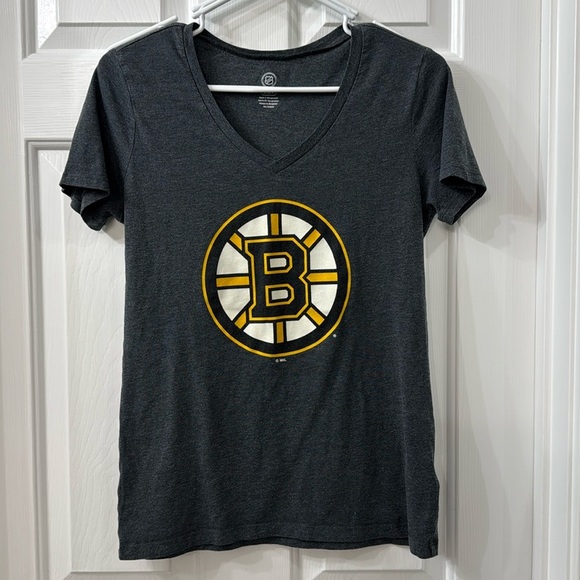 NHL Boston Bruins v neck shirt heather gray in small - Picture 1 of 5